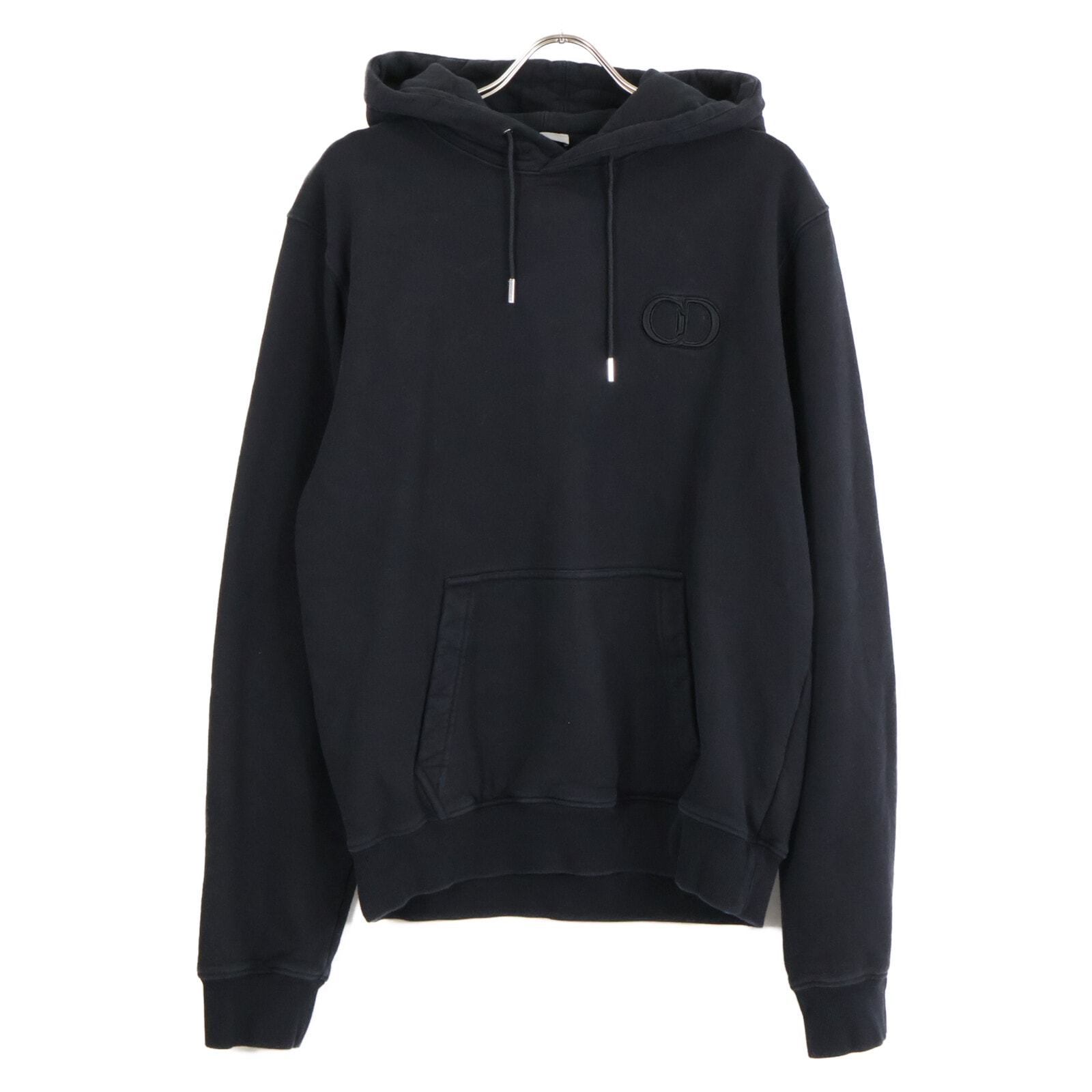 ディオール ﾌﾞﾗｯｸ 113J698A0531 CD Icon ﾌｰﾄﾞ付き ｽｳｪｯﾄｼｬﾂ L