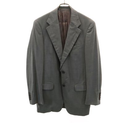 PRADA プラダ イタリア製 ウール テーラードジャケット 48 グレー