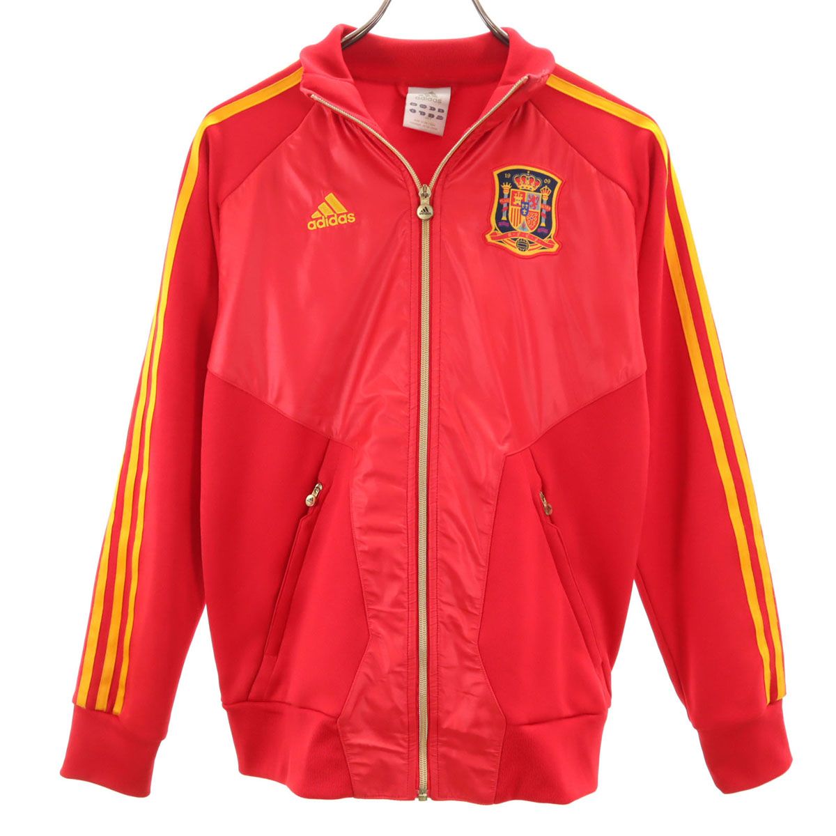 adidas アディダス ジップジャケット S レッド系 3ライン