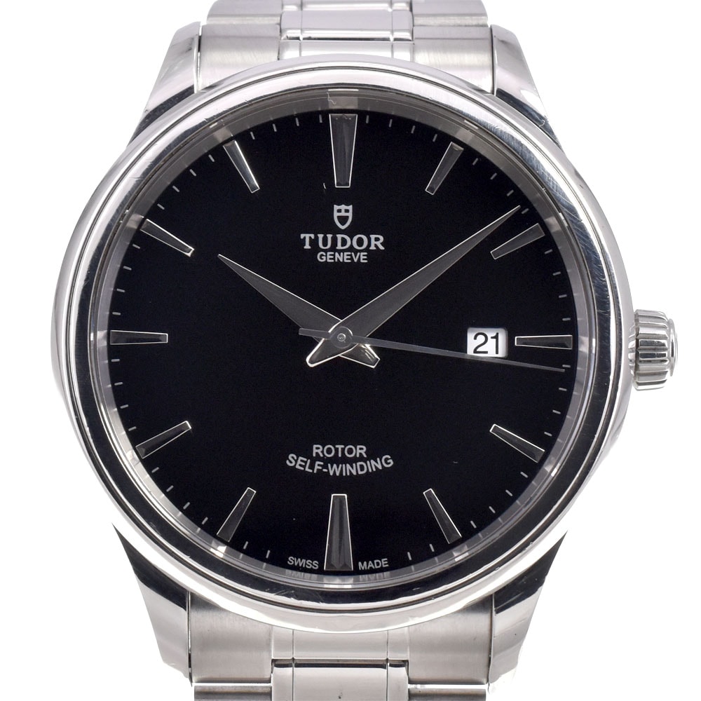 値下 チューダー TUDOR 12700 スタイル デイト ブラック 自動巻き メンズ 良品 腕時計 I#147489