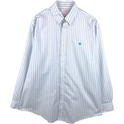 古着 ブルックスブラザーズ Brooks Brothers 346 長袖 ボタンダウンストライプシャツ メンズXL相当/eaa666490