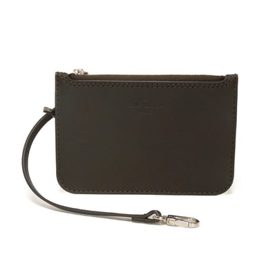 LOUIS VUITTON ルイ・ヴィトン ヒナ PM 専用ポーチ のみ 美品 スムース カーフ キーフック ストラップ コインケース 単体 単品 ロゴ エンボス ダークブラウン ポーチ M54350