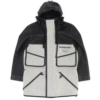 極美品 バーバリー ホースフェリーコート ブラック メンズ 46 4567182