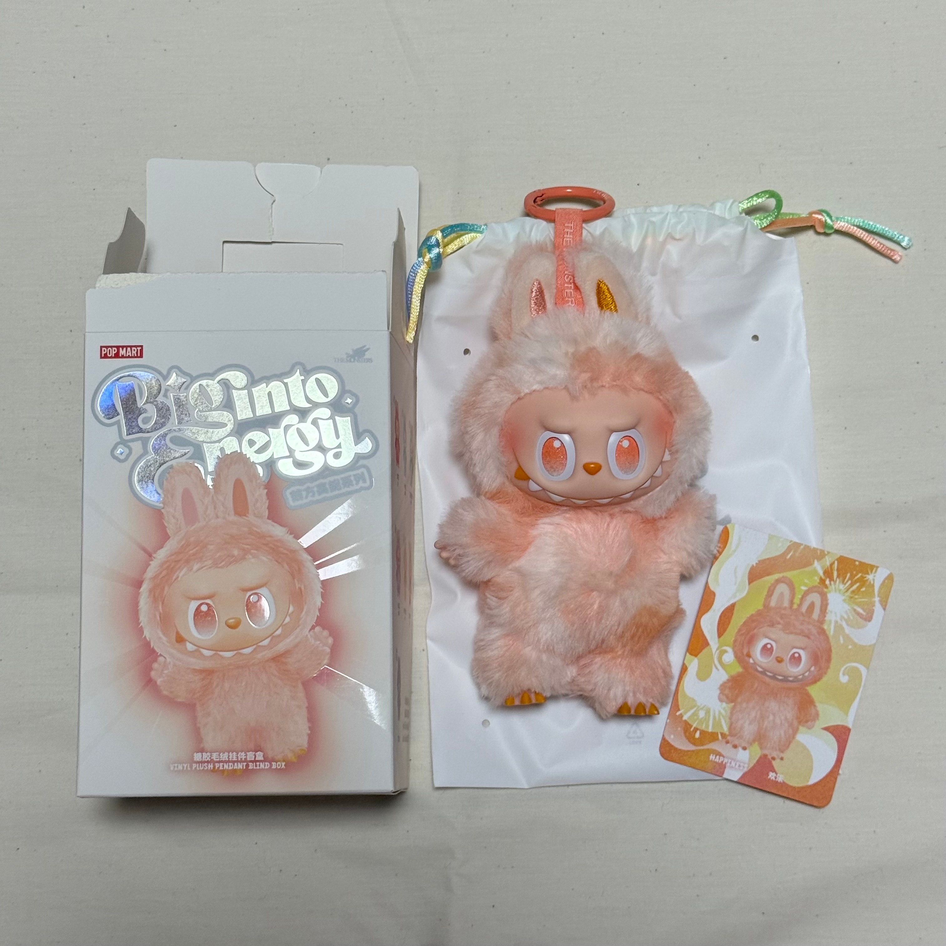POP MART THE MONSTERS (LABUBU) Big into Energy Series Plush Pendant HAPPINESS