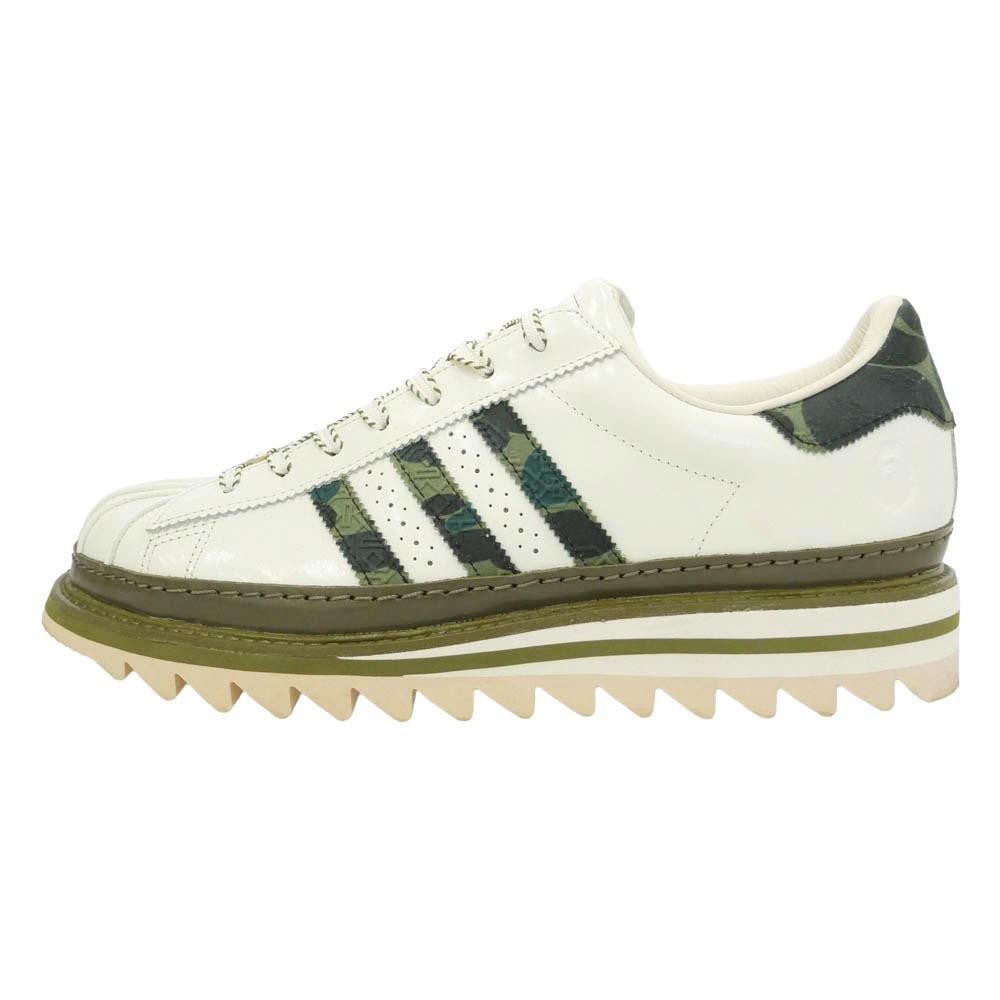A BATHING APE アベイシングエイプ adidas アディダス 25AW KJ1473 × CLOT × adidas Superstar by Edison Chen スニーカー 29cm【美品】【中古】