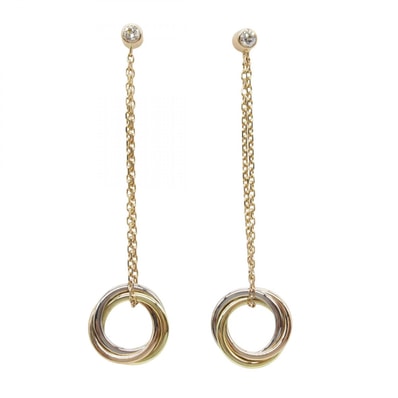 カルティエ CARTIER トリニティピアス 1PD ピアス ジュエリー K18(イエローゴールド) K18WG(ホワイトゴールド) K18PG(ピンクゴールド) / ダイヤモンド レディース ゴールド系 / シルバー系 / クリア系 【中古】