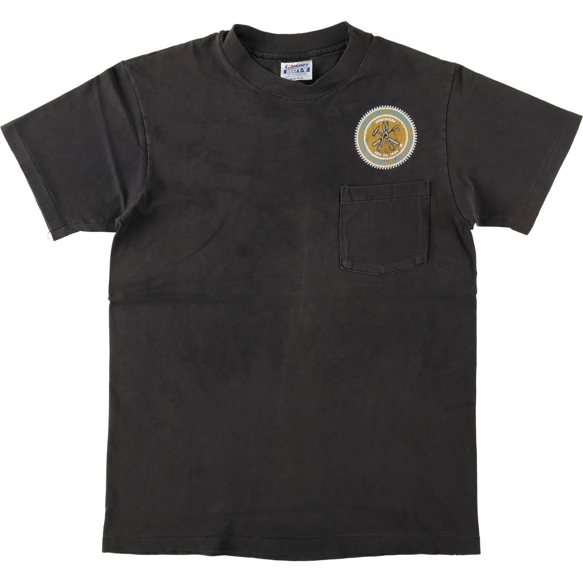 古着 80年代 ヘインズ Hanes BEEFY-T 青タグ プリントTシャツ USA製 メンズM相当 ヴィンテージ/eaa636803