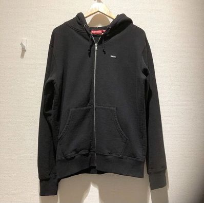 Supreme Small Box Zip Up Hooded Sweatshirt "Black"