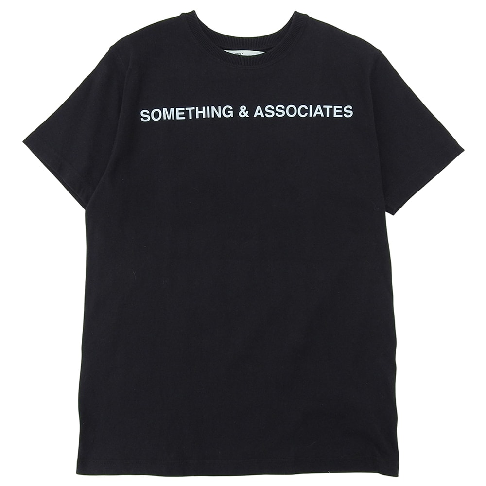 オフホワイト コットン 半袖シャツ トップス メンズ ブラック S S