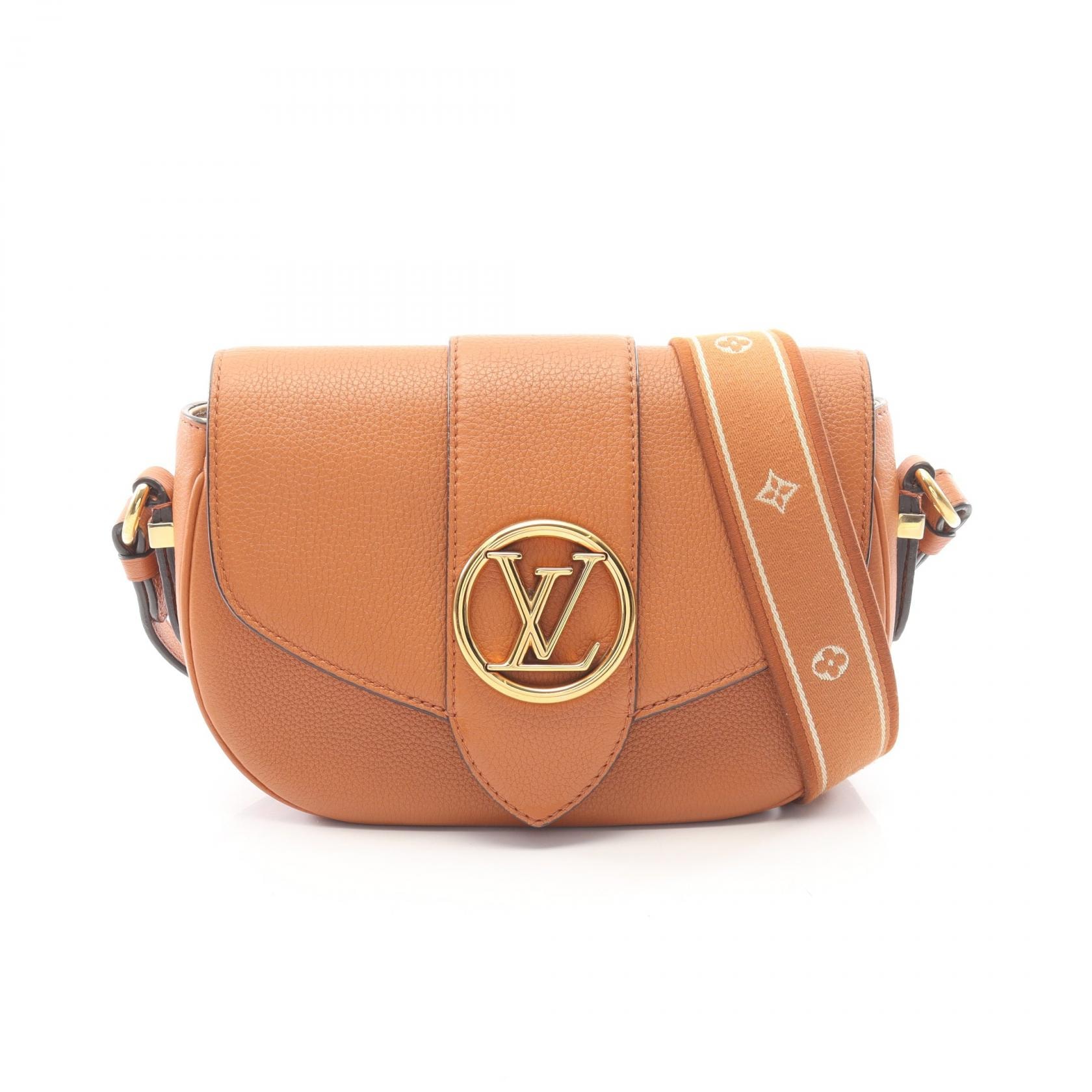 ルイ・ヴィトン LOUIS VUITTON ポンヌフ ソフトMM ショルダーバッグ バッグ レザー レディース ブラウン系 M58968 【中古】