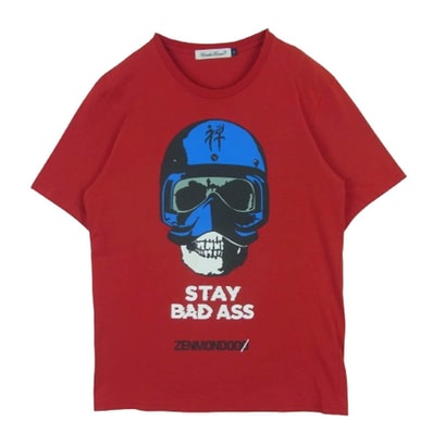 UNDERCOVER アンダーカバー TEE SKULL STAY BAD ASS 半袖 Tシャツ コットン 日本製 レッド系 2【中古】