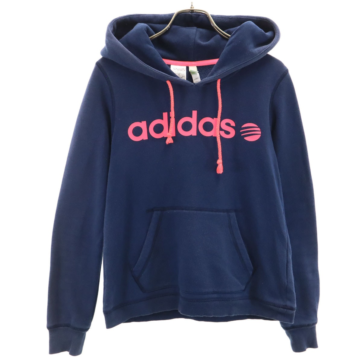 adidas NEO アディダスネオ 長袖 スウェットパーカー OT ネイビー プルオーバー 裏起毛