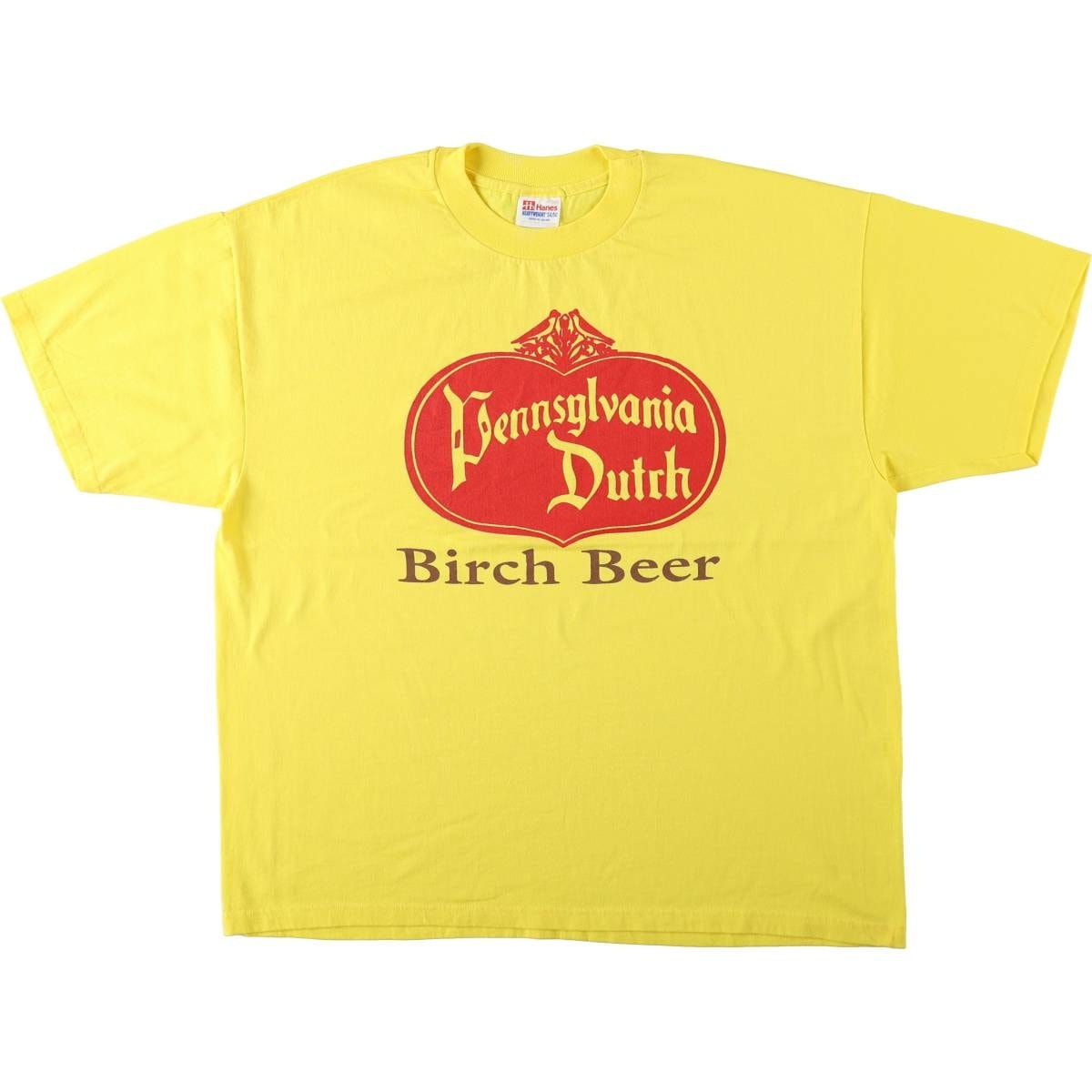 古着 90年代 ヘインズ Hanes HEAVYWEIGHT 50/50 Pennsylvania Dutch Birch Beer アドバタイジングTシャツ メンズXL相当 ヴィンテージ/eaa667010