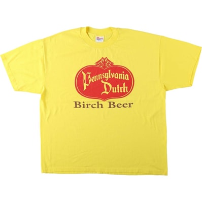 古着 90年代 ヘインズ Hanes HEAVYWEIGHT 50/50 Pennsylvania Dutch Birch Beer アドバタイジングTシャツ メンズXL相当 ヴィンテージ/eaa667010