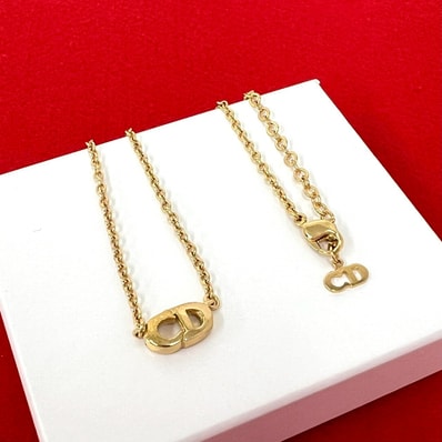 Christian Dior ディオール CD ロゴ モチーフ GP ネックレス ゴールド
59627