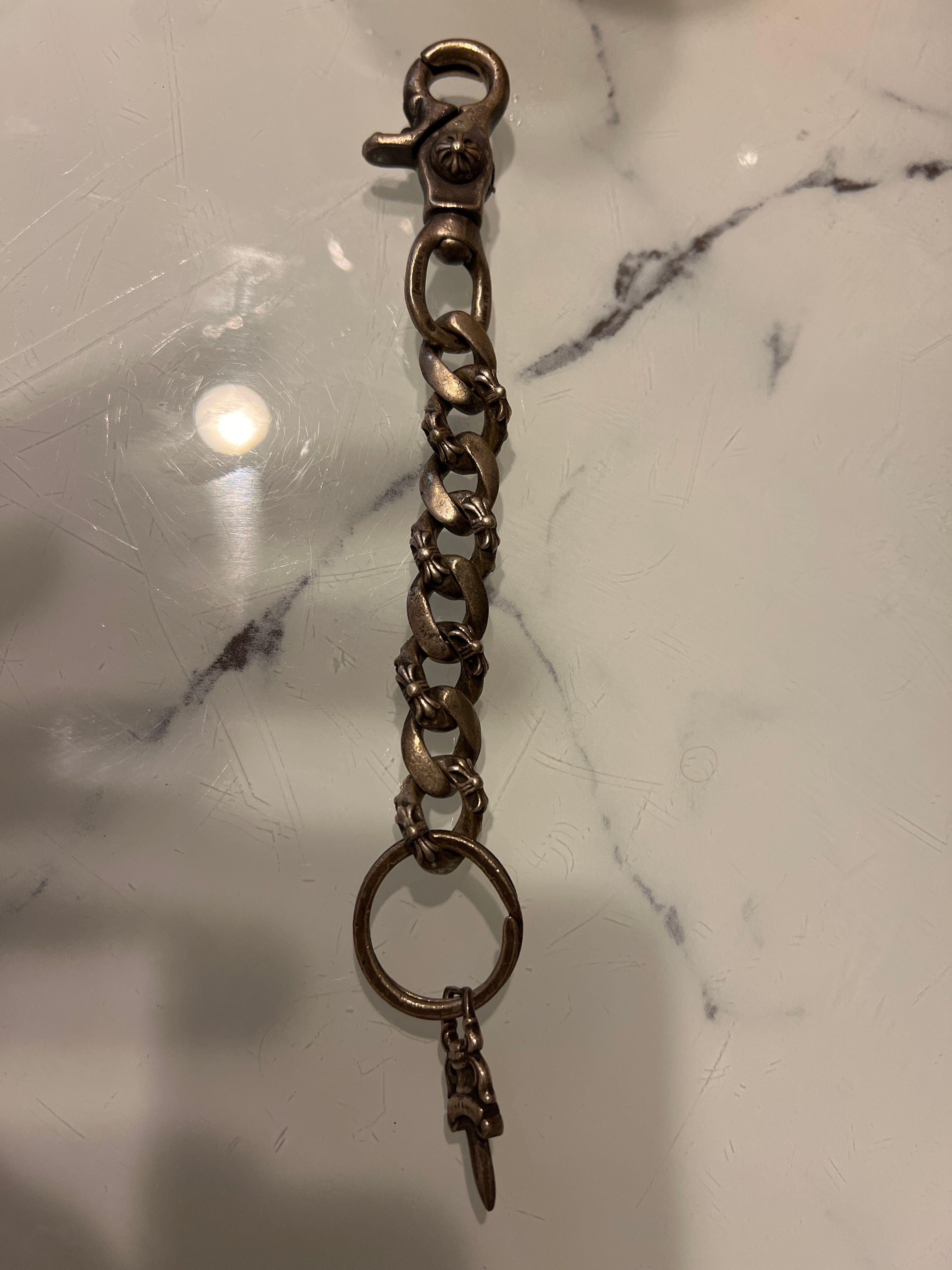 Chrome Hearts Fancy Link Keychain Long "Silver"