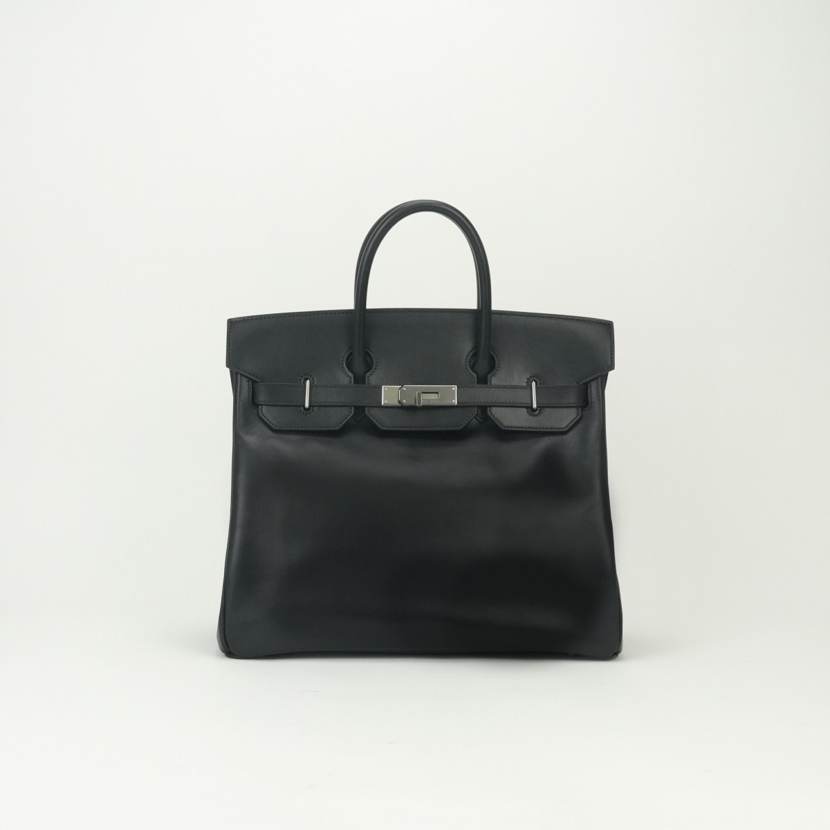 エルメス HERMES オータクロア32 オータクロア 32 バッグ トートバッグ ボックスカーフ ノワール Noir ブラック Black 黒 シルバー金具 ハンドバッグ