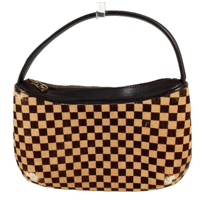 ルイヴィトン LOUIS VUITTON タイガー M92132 ダミエ ソバージュ カバン アクセサリーポーチ ハンドバッグ レザー/ハラコ ブラウン