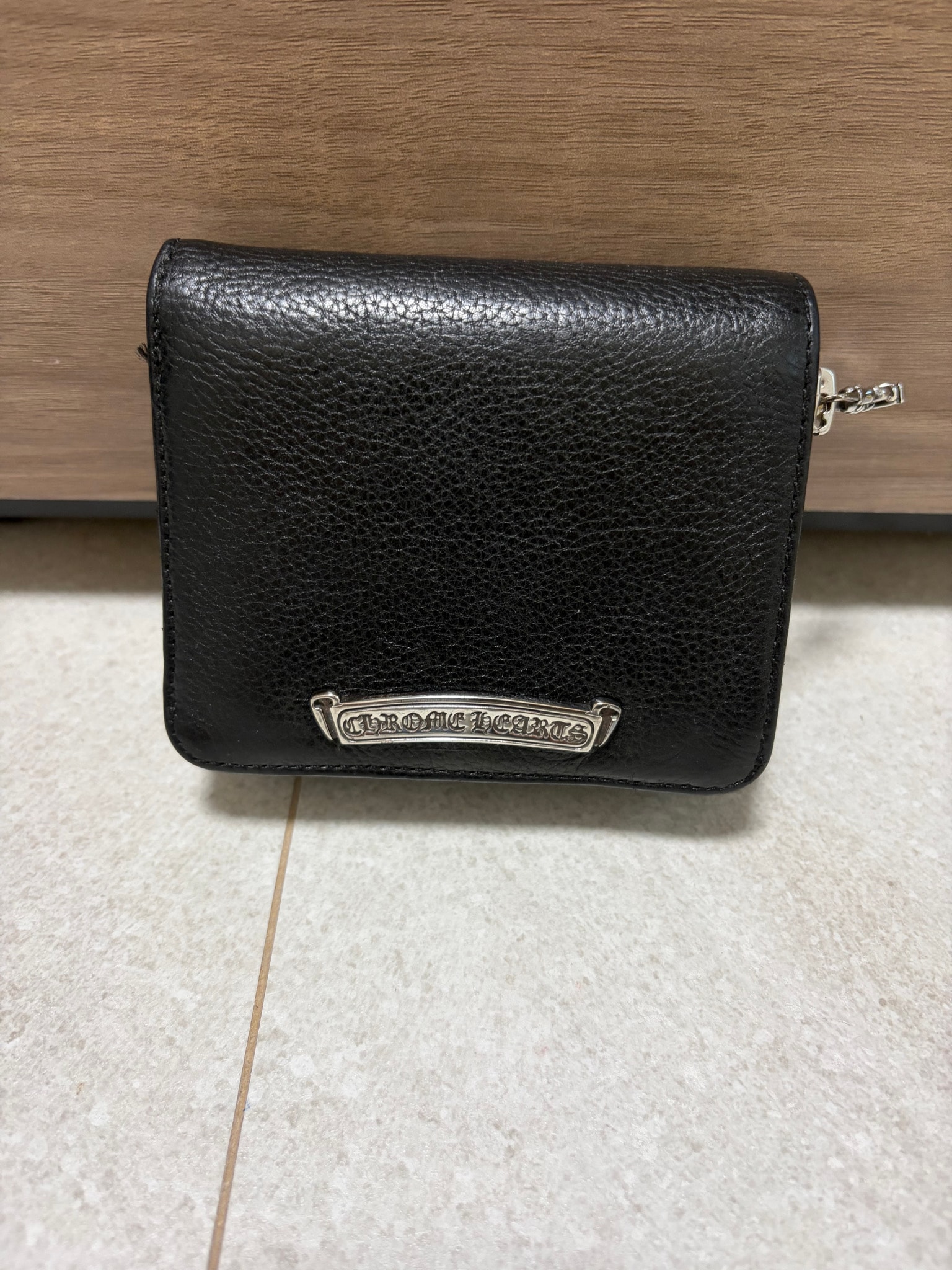 Chrome Hearts Square Zip Bill Wallet / Leather "Black"