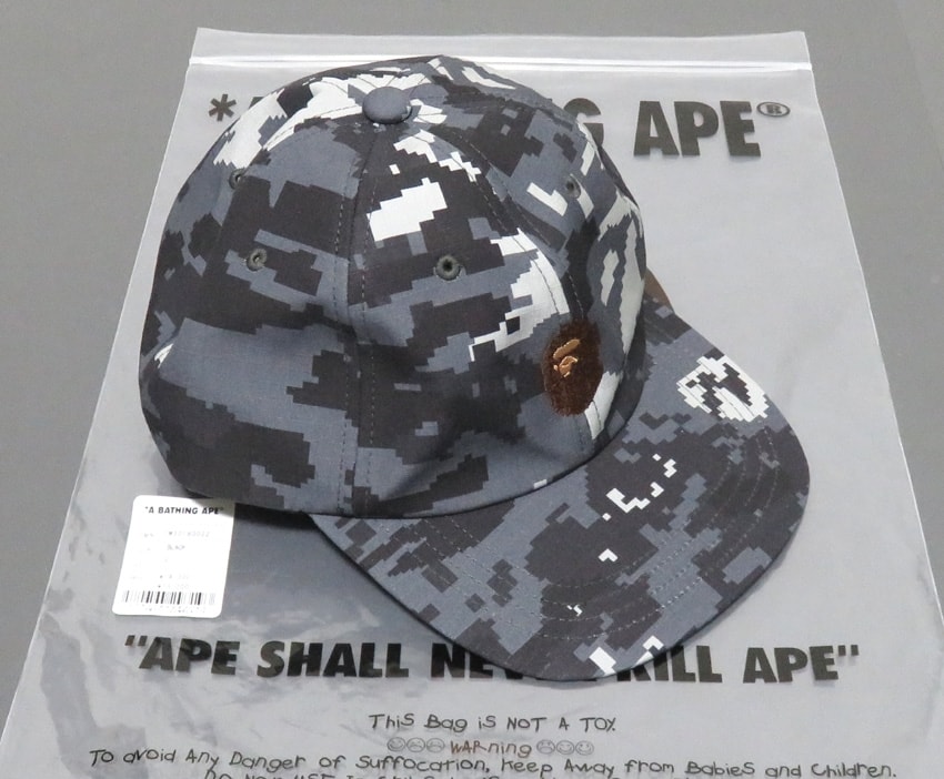 BAPE  A BATHING APE MULTI PIXEL CAMO CAP BLACK
