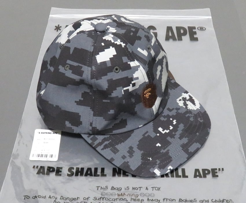 A (未使用に近い)】BAPE A BATHING APE MULTI PIXEL CAMO CAP BLACK A (未使用に近い)】BAPE A BATHING APE MULTI PIXEL CAMO CAP BLACK