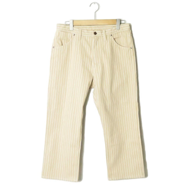 新品 UNUSED アンユーズド 19SS 日本製 12oz stripe denim pants 12オンス ストライプデニムパンツ UW0757 3 Beige/White コットン 5ポケット ボトムス s14438
