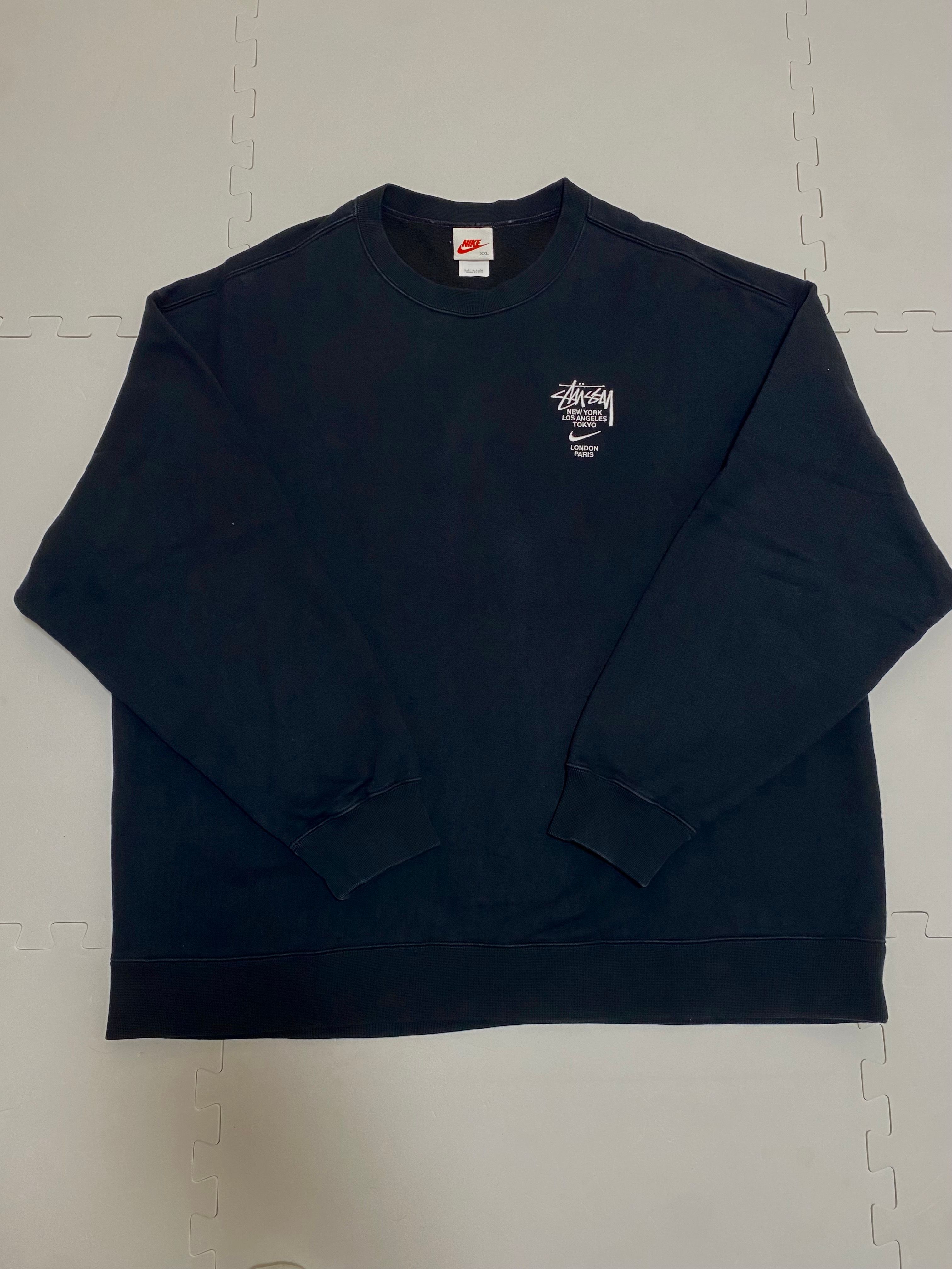 Nike x Stussy International Crewneck Sweatshirt (US Size) "Black" DC4198-010