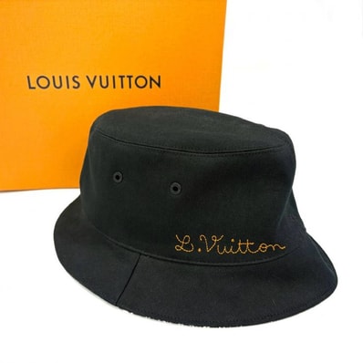 LOUIS VUITTON ボネ ディストーテッド ダミエ コットン バケットハット リバーシブル ブラック ホワイト ルイ・ヴィトン 【鑑定済み】正規品