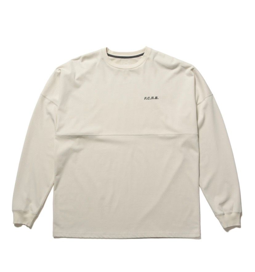 F.C.REAL BRISTOL Big Logo L/S Baggy Tee "Beige"