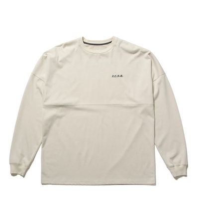 F.C.REAL BRISTOL Big Logo L/S Baggy Tee "Beige"