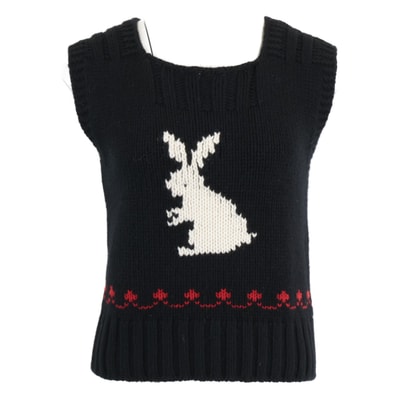 クリスチャンディオール 【美品/国内正規】154T39AM110 カシミヤxウール ラビット ニット I:42