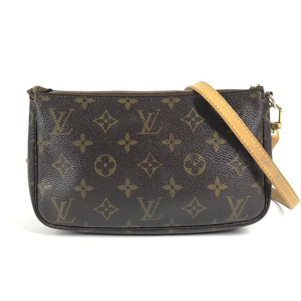 ルイヴィトン LOUIS VUITTON ポシェットアクセソワール M51980 モノグラム アクセサリーポーチ カバン 斜め掛け ポシェット ロングストラップ付き ショルダーバッグ モノグラムキャンバス ブラウン