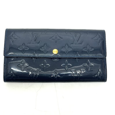 ルイヴィトン LOUIS VUITTON ポルトフォイユ サラ M90049 2つ折り 長財布 モノグラムヴェルニキャンバス グランブルー