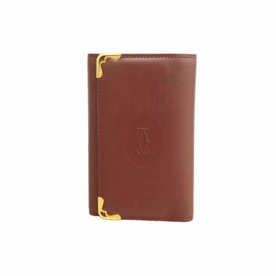 【6hf6472】カルティエ キーケース マスト レザー ボルドー ゴールド金具【中古】レディース