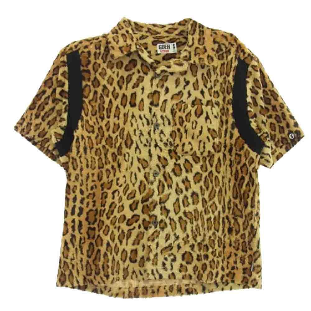 Supreme シュプリーム 半袖シャツ 25SS GOODENOUGH グッドイナフ Crushed Rayon S/S Shirt Leopard レーヨン 半袖 シャツ レオパード ブラウン系 S【美品】【中古】