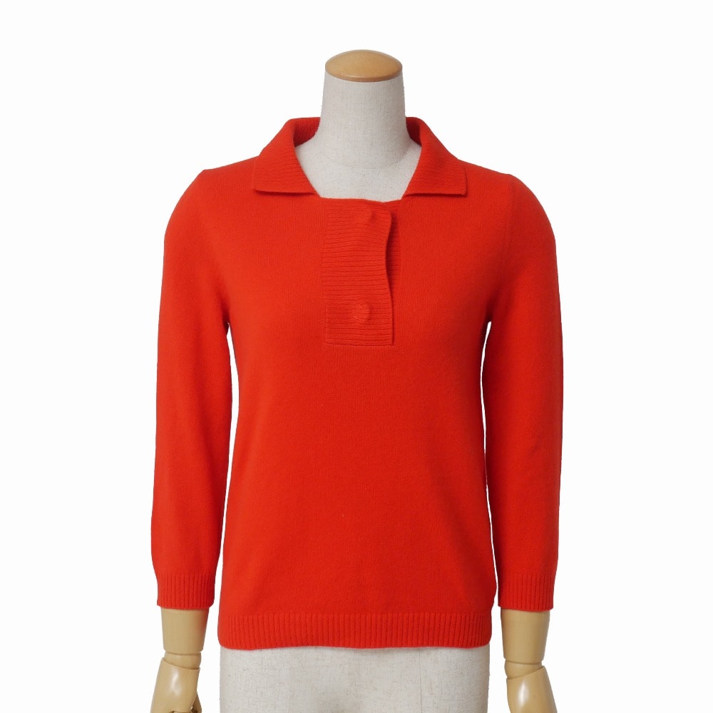 FENDI フェンディ ニット サイズ38 総カシミヤ 七分袖 セーター イタリア製 ブランド古着【中古】20260330/RA8737