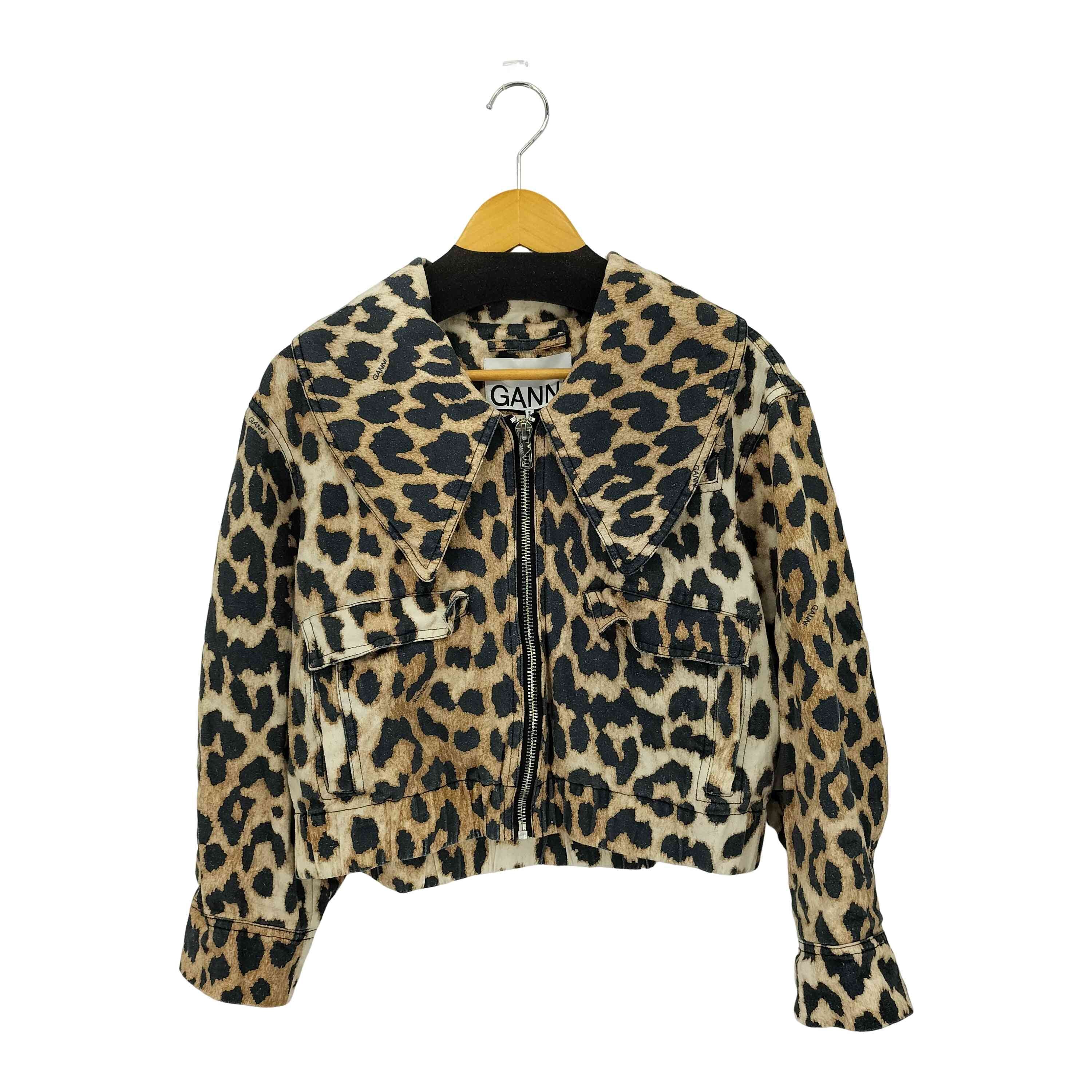 BLOUSON レオパード クロップド ジャケット 短丈【1141759318738】