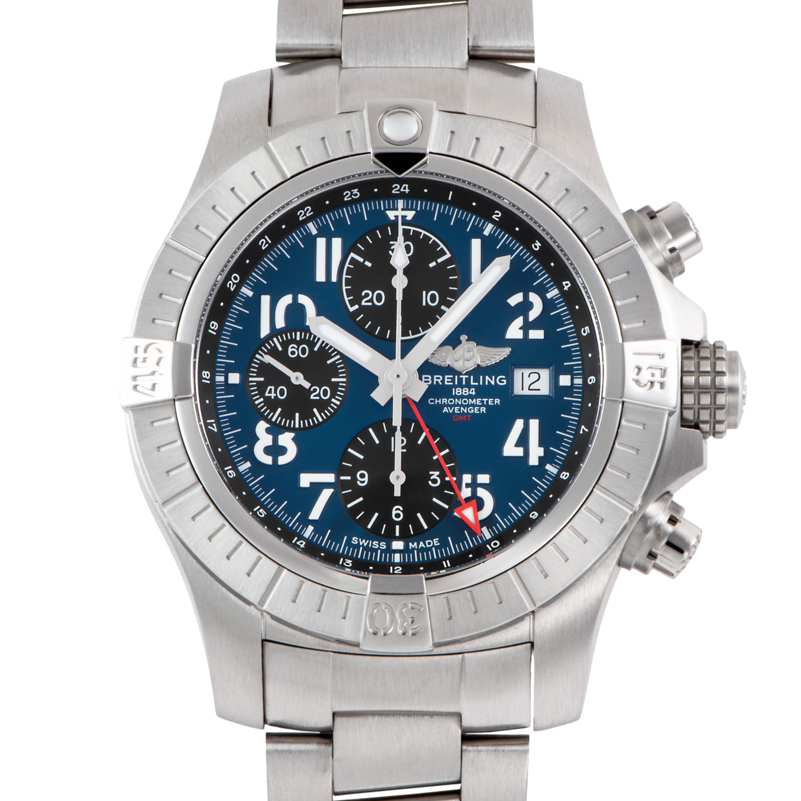 BREITLING ブライトリング アベンジャー クロノグラフ GMT 45 A24315101C1A1(A24315) ステンレススチール【中古】