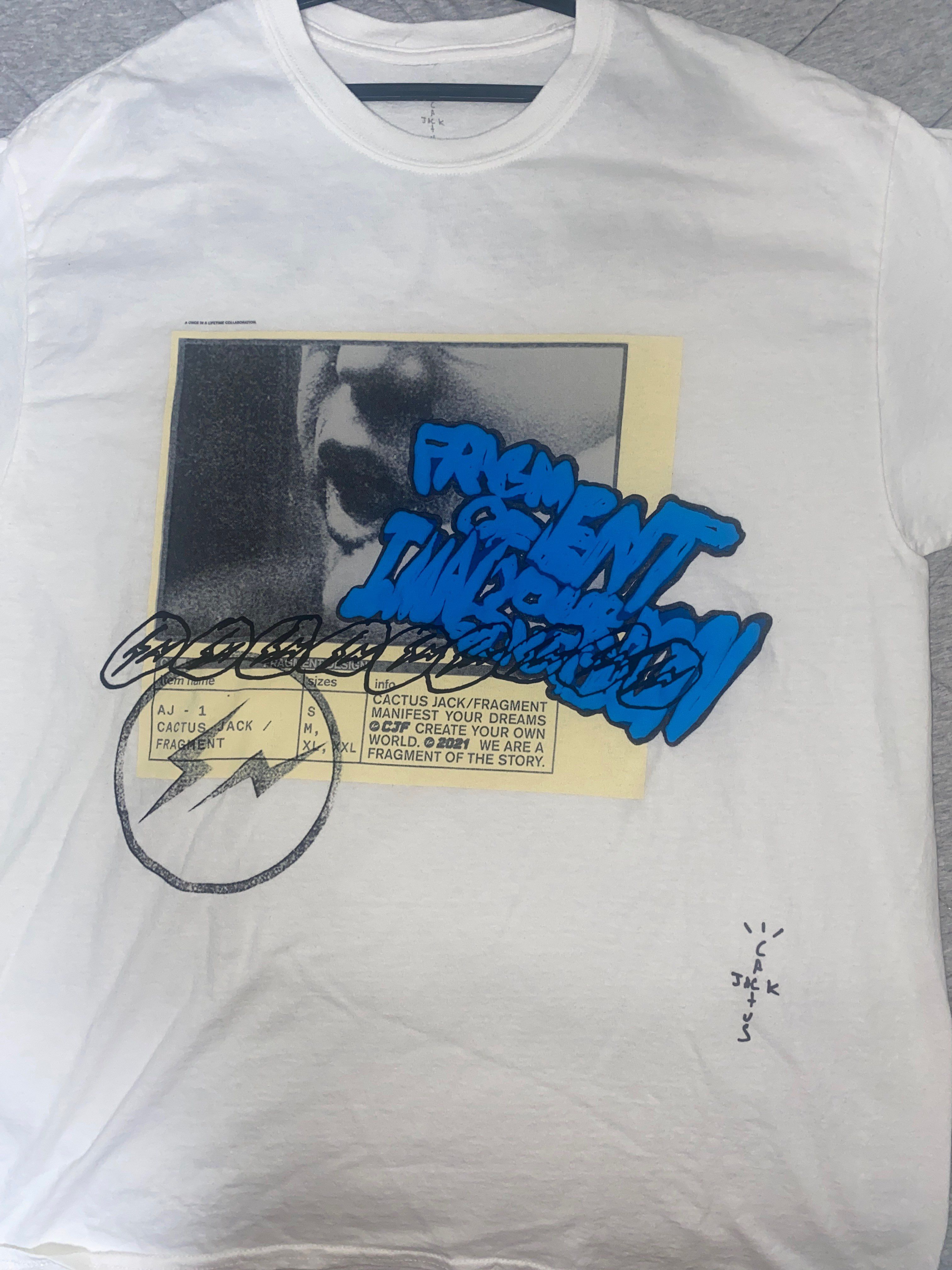 Travis Scott Cactus Jack For Fragment Manifest Tee "White"