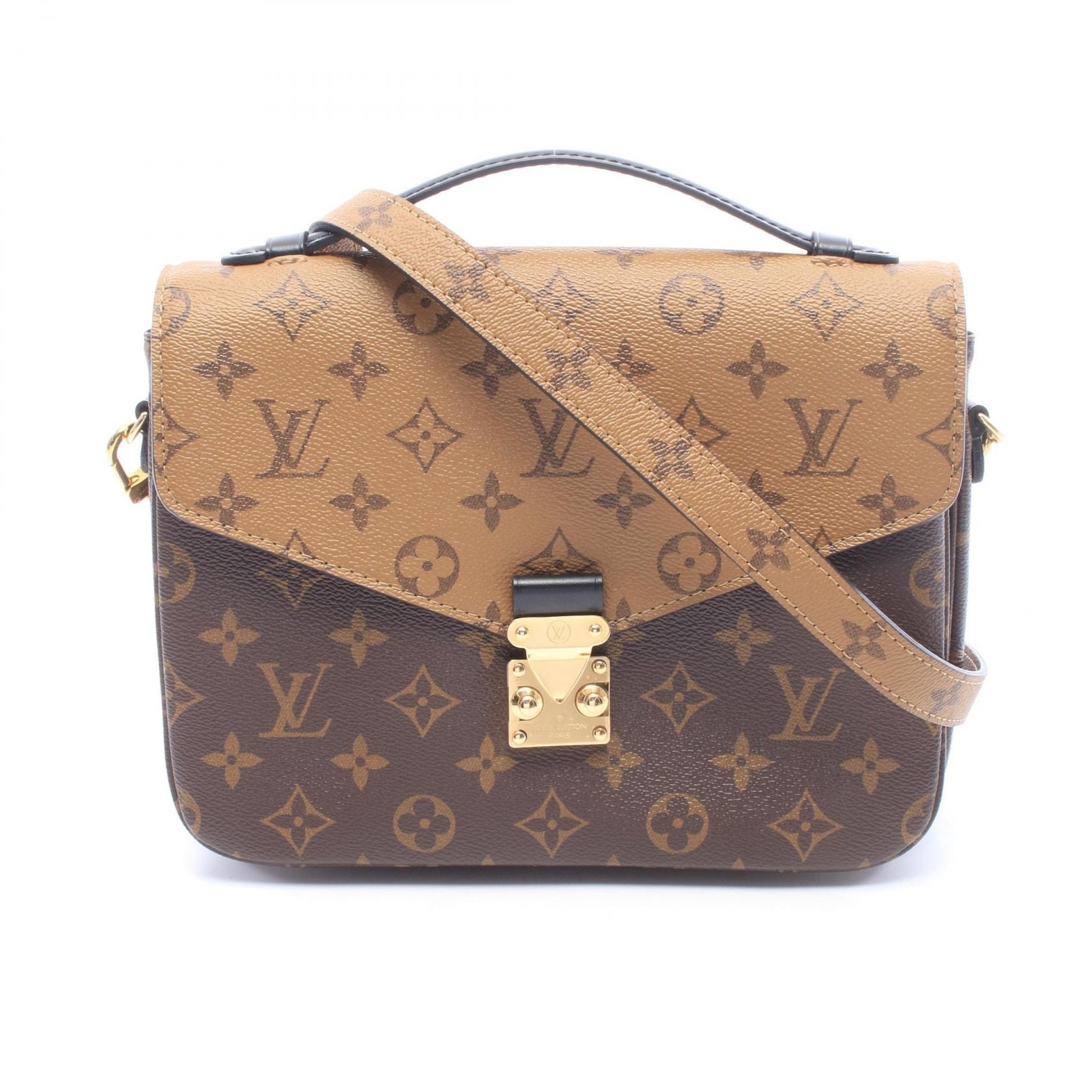 ルイ・ヴィトン LOUIS VUITTON ポシェット メティス MM 2WAY ハンドバッグ バッグ PVCコーティングキャンバス レザー モノグラム・リバース レディース ブラウン系 / ブラック系 M44876 【中古】