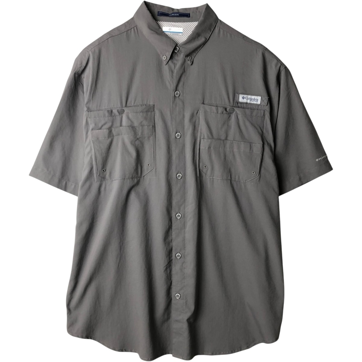 古着 コロンビア Columbia PFG TAMIAMI OMNI-SHADE オムニシェイド ボタンダウン 半袖 フィッシングシャツ メンズL相当/eaa634615