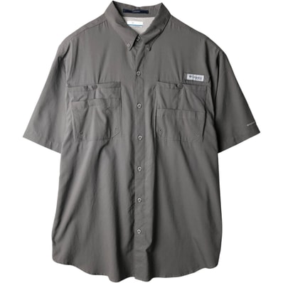 古着 コロンビア Columbia PFG TAMIAMI OMNI-SHADE オムニシェイド ボタンダウン 半袖 フィッシングシャツ メンズL相当/eaa634615