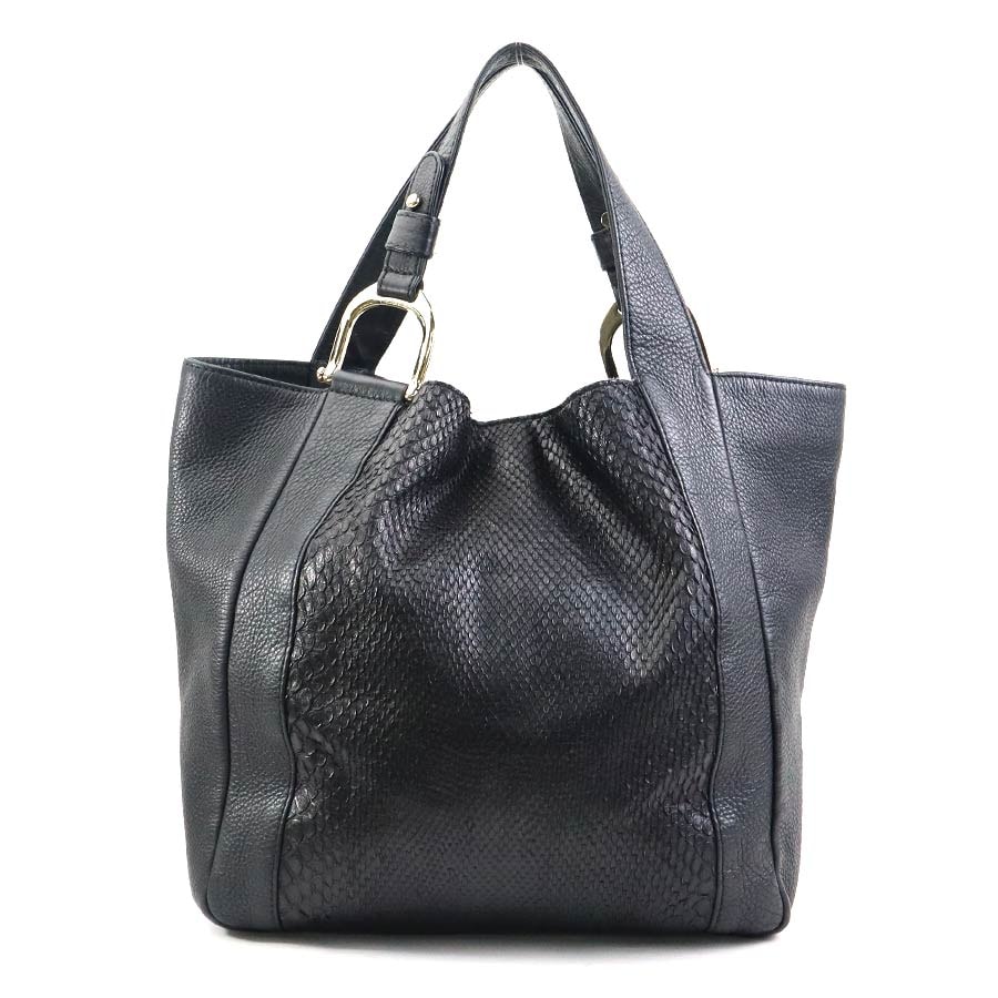 やや傷や汚れあり】グッチ GUCCI ハンドバッグ レザー/パイソン