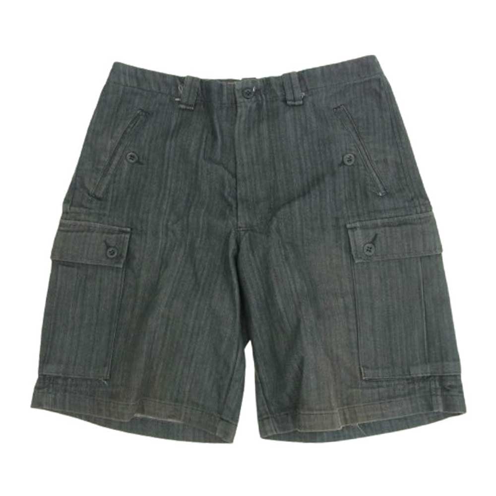 Supreme シュプリーム ショートパンツ USA製 ヘリンボーン カーゴ ショーツ ハーフパンツ ブラック系 32【中古】