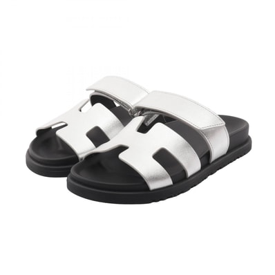 エルメス HERMES シプレ サンダル 靴 レザー レディース シルバー系 【中古】