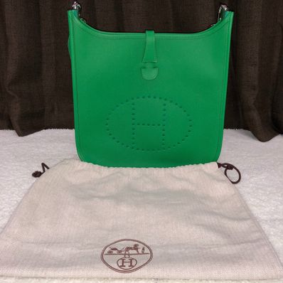 Hermes Evelyne PM Shoulder Bag "Green"