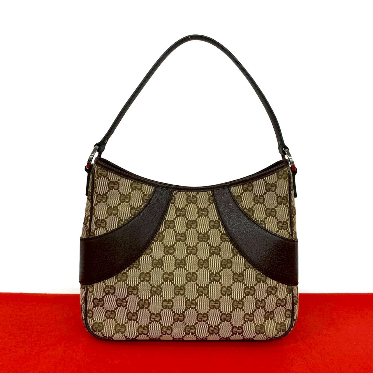 B (目立った傷や汚れなし)】GUCCI グッチ GG 柄 キャンバス レザー