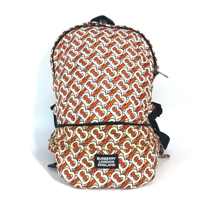 バーバリー BURBERRY TBロゴ ボディバッグ ウエストポーチ ベルトバッグ バックパック カバン 2WAYバッグ リュックサック ナイロン オレンジ