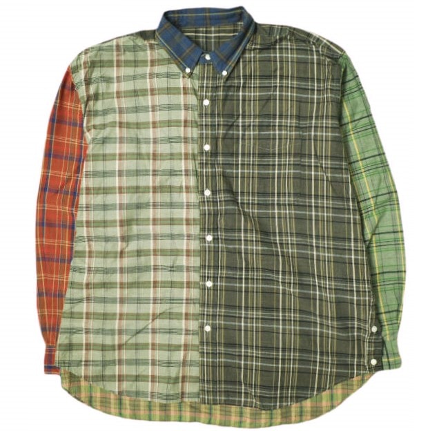 SSZ エスエスズィー 25SS 日本製 COLOR BLOCK SHIRTS クレイジーパターンチェックBDシャツ 11-11-1209-139 M Murti BEAMS BD CRAZY NO OPERATION トップス g22199