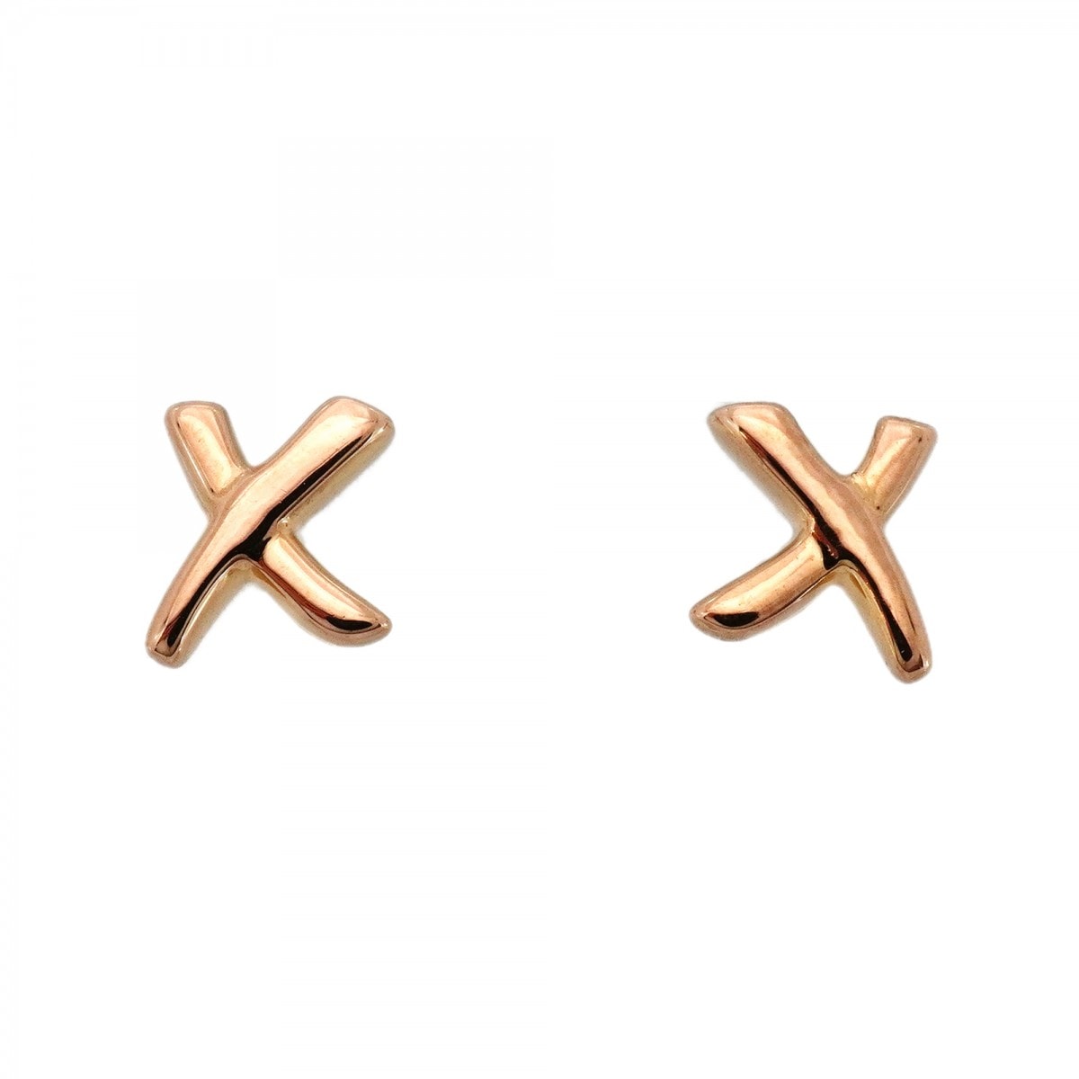 【6jcb0830】ティファニー ピアス キス K18PG ピンクゴールド【中古】レディース